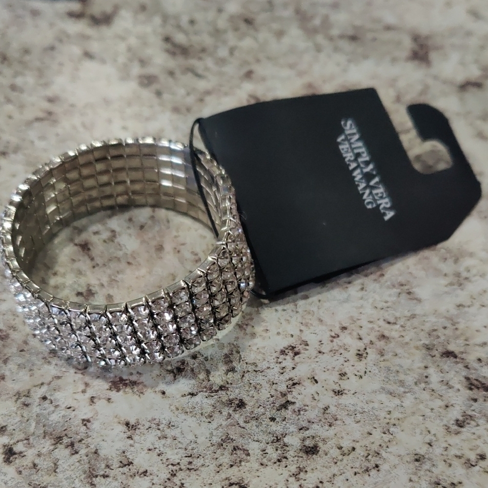 Vera Wang Silver Crystal Bracelet